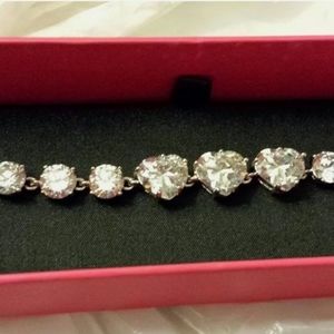 JUICY COUTURE Silver Heart Tennis Bracelet! 100% A